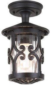 Elstead - Vonkajšie stropné svietidlo HEREFORD 1xE27/100W/230V IP23 čierna