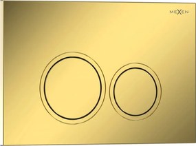 Mexen Tex 01, tlačidlo na splachovanie, zlatá šampanská lesklá, 6101-08