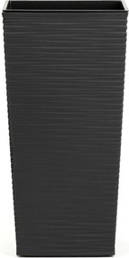 PLASTOVÝ KVETINÁČ PORTO RIFLO 36X19X19 CM ČIERNA