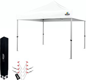 BRIMO Záhradný Altánok Skladací 3x3 m | Prémiová UV/PVC Ochrana | Pevná Konštrukcia BRIMO | Rýchle Skladanie Bez Náradia - bez stien - Biela 35