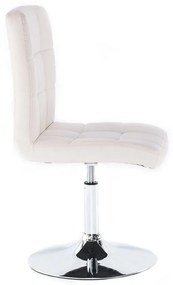 LuxuryForm DESIGN Stolička TOLEDO na striebornom tanieri - biela