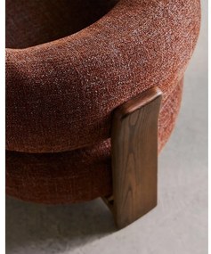 Hnedé ženilkové kreslo Granite – Kave Home