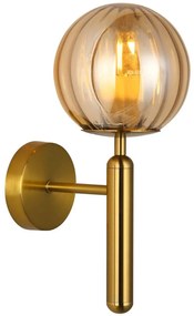 ITALUX WL-2324-1 BRO+AMB - Nástenné svietidlo RAVENA 1xE27/5W/230V zlatá