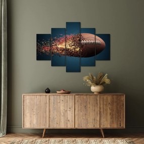 Obraz - Ragbyová lopta v akcii (150x105 cm)