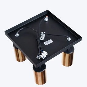 Sollux SL.1386 - Bodové svietidlo WINX 4xGU10/10W/230V čierna/zlatá