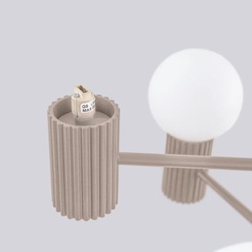 Luster Halo, 6x biele sklenené tienidlo, tp