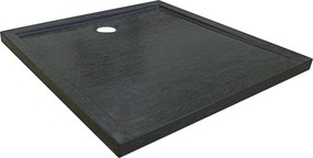 Novoterm Štvorcová akrylátová sprchová vanička NV-David 80x80 nízka, čierna
