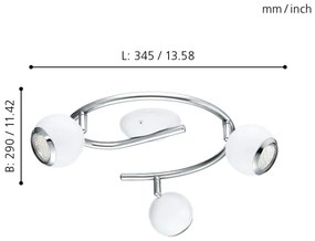 EGLO 31003 - LED Bodové svietidlo BIMEDA 3xGU10/3W LED