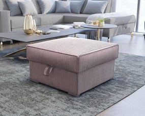 Svetlofialový taburet SMART COSARO s úložným priestorom 65x65 cm