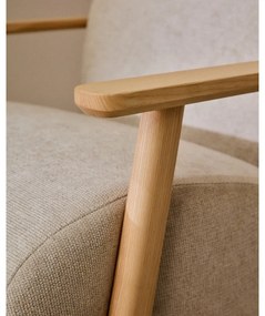 Béžové/krémové ženilkové kreslo Meghan – Kave Home