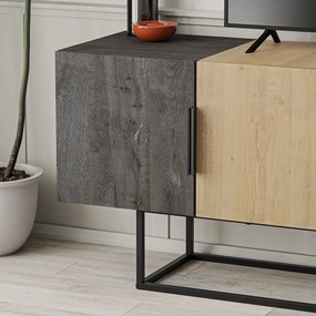 TV stolík v dekore duba v hnedo-prírodnej farbe 140x55 cm Titan – Marckeric