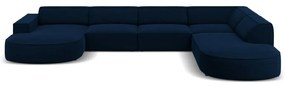 Modrá zamatová rohová pohovka (pravý roh) Jodie - Micadoni Home