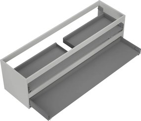 Mexen Box-A, závesná skrinka 160 cm, 2 zásuvky, matná sivá, 91AX0-1600-470-2-62