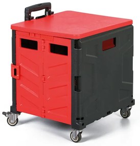 Skladací nákupný vozík 35L, nosnosť 30 kg, 4 otočné kolieska