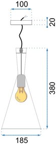 Dekorstudio Retro stropná lampa Costa B biela