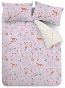 Obliečky na dvojlôžko v levanduľovej farbe 200x200 cm Enchanted Twilight Animals – Catherine Lansfield