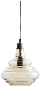 Závesné svietidlo v zlatej farbe so skleneným tienidlom Pure – WOOOD