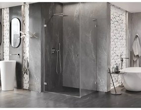 Mexen Lunar-B L, sklápací sprchový kút ľavý 90 x 80 cm, 8mm číre sklo, chrómový profil, 832L-090-080-01-00-L