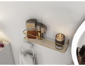 Nástenná polica Banyo Makyaj Rafı, Baharatlık - Gold