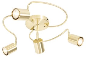 Moderné stropné bodové svetlo mosadzné nastaviteľné 4-svetlo - Java