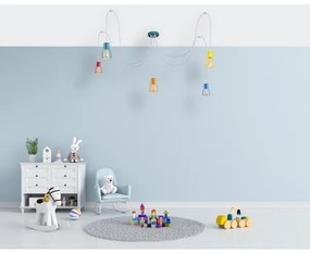 Luster na lanku TUBE 5xE27/20W/230V pavúk