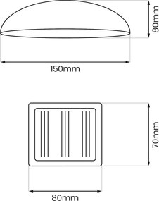 Exteriérové solárne svietidlo Hemi, 5x biele plastové tienidlo