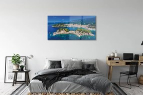 Obraz na akrylátovom skle Grécko panorama more mesto 125x50 cm