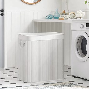 Plastový kôš na bielizeň, biely