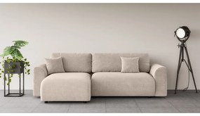 Béžová rozkladacia rohová pohovka (variabilná) Lorine – Ropez