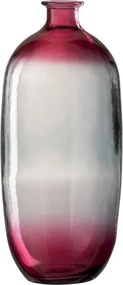Ružová sklenená transparentný váza Ella- Ø 19 * 45 cm