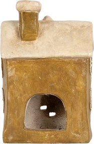 Zelený domček svietnik na čajovú sviečku Homely - 23*15*33 cm