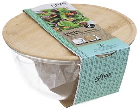 Sklenená šalátová miska s pokrievkou Smart 2,7l