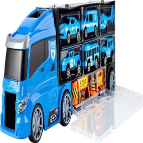 Nákladné policajné auto s vozidlami