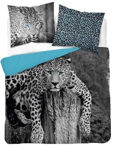 Bavlnené obojstranné obliečky s leopardím vzorom