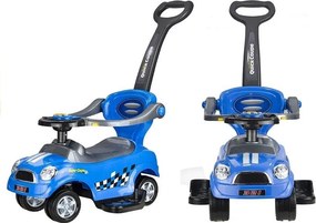 LEAN CARS Detské odrážadlo kupé s vodiacou rúčkou modré