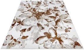Koberec Hanse Home Shine Floral biely / hnedý