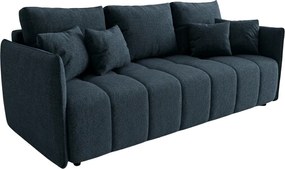 Rozkladacia 3-miestna pohovka VELORA 215x103 cm, tmavomodrá