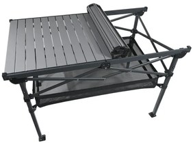 Skladací kempingový stôl 118x70 cm antracit