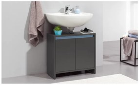 Livarno home Skrinka pod umývadlo Oslo s 2 dvierkami, antracitová  (100391336)