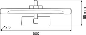 LED Kúpeľňové osvetlenie zrkadla VINCI LED/15W/230V 60 cm IP44 čierne