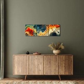 Obraz - Moderné abstrakcie (s hodinami) (90x30 cm)