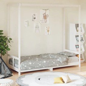 Rám detskej postele biely 80x200 cm masívna borovica 834520