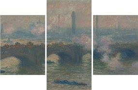 Obraz - Claude Monet, Waterloo Bridge, Gray Day, reprodukcia (90x60 cm)