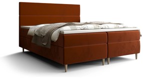 Manželská posteľ  Boxspring 160 cm Flu Comfort (hnedooranžová) (s matracom a úložným priestorom). Vlastná spoľahlivá doprava až k Vám domov. 1055924