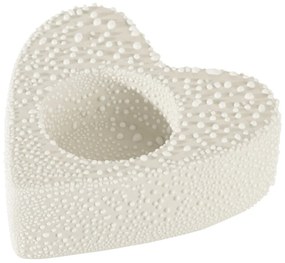 KERAMICKÝ SVIETNIK RISO 9X9X3 CM KRÉMOVÁ