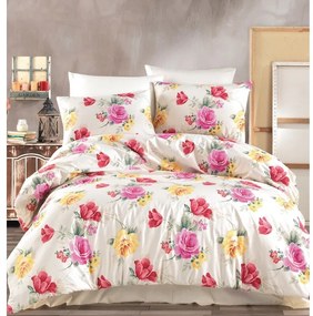 BedTex Bavlnené obliečky Tulip smotanová, 220 x200 cm, 2 ks 70 x 90 cm
