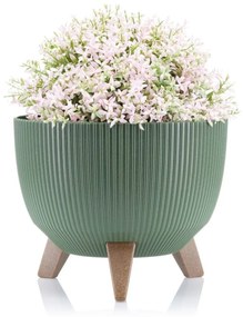 Sada 2 květináčů Rosa Linea zelená