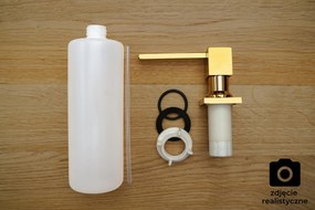 Gamma Quatro, dávkovač saponátu pre kuchynský drez 300ml, zlatá lesklá, GMA-DOK-GD