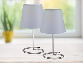 Stolná lampička - set 2 ks Twin, šedá%