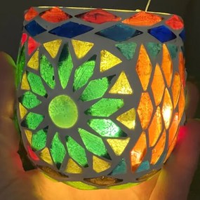 Turkish LED lamp mosaic - candle holder Citrine KEG LIVELY